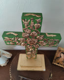 Cruz de Devocion – Hand-Carved Wooden Cross with Gold Leaf