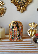 Petita – Our Lady of Guadalupe Hand-Carved Virgencita with Milagritos