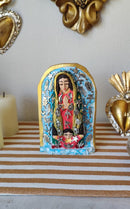 Petita – Our Lady of Guadalupe Hand-Carved Virgencita with Milagritos