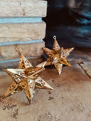Tin Star Ornament Antique Gold