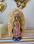 Lady of Guadalupe Circular – Hand-Carved Virgencita with Milagritos