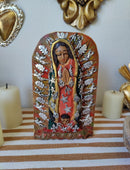 Lady of Guadalupe Reaplandor – Hand-Carved Virgencita with Milagritos