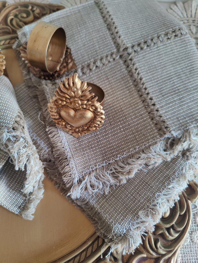 Golden Corazon Napkin Set