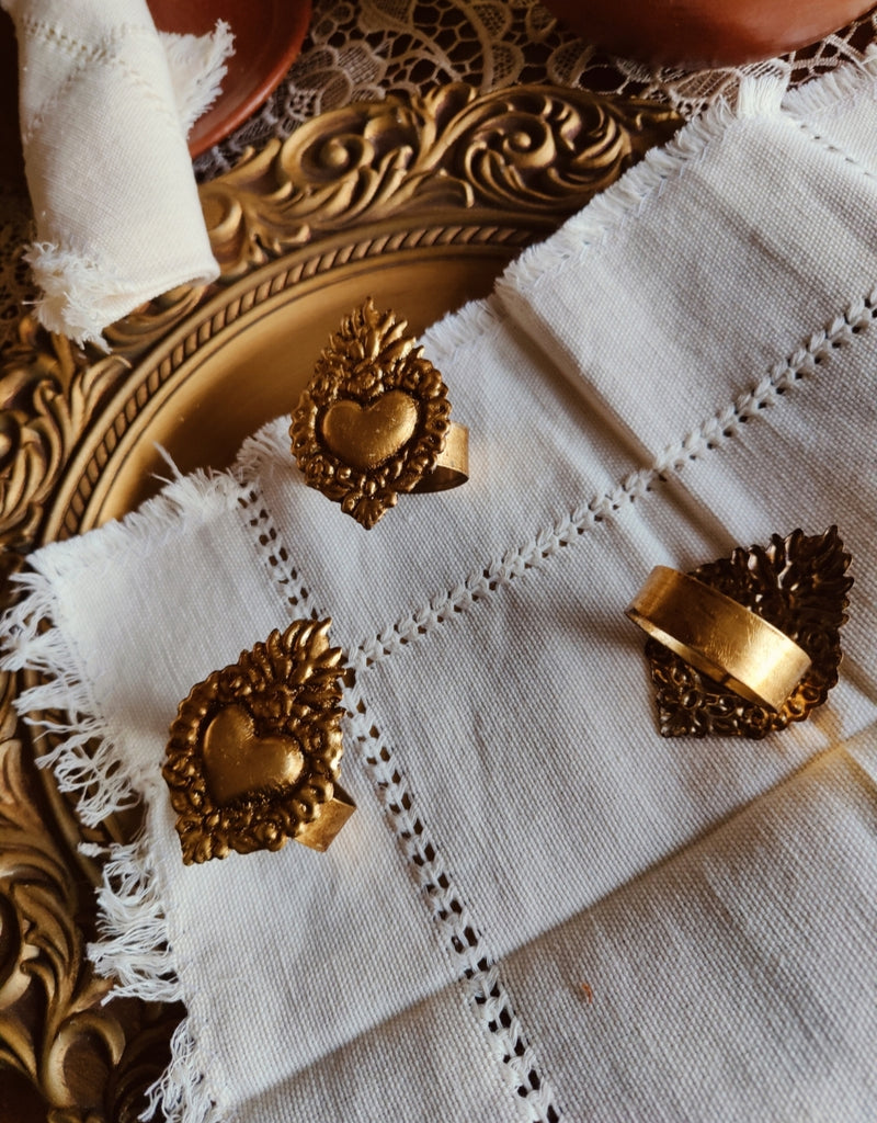 Golden Corazon Napkin Set