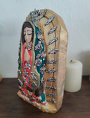 Petita – Our Lady of Guadalupe Hand-Carved Virgencita with Milagritos