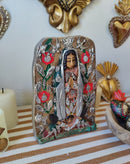 Lady of Guadalupe – Hand-Carved Virgencita with Milagritos (28CM)