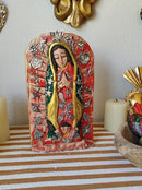 Lady of Guadalupe Reaplandor – Hand-Carved Virgencita with Milagritos
