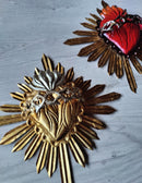 Corazón con Rayos Gold  & Silver leaf
