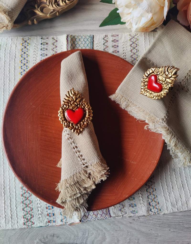 Napkin Set: Corazon Sagrado