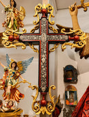 Antique Gold Leaf Large Cross
