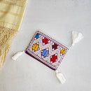 Handwoven Coin Bag: Diamond Flower