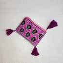 Handwoven Coin Bag: Diamond Flower