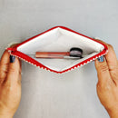 Cosmetic Textile Bag with Tassels: Diamond Flower