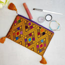 Cosmetic Textile Bag with Tassels: Tapachula