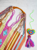 Handwoven Cotton Tote Bag with Artisanal Tassel