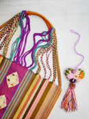 Handwoven Cotton Tote Bag with Artisanal Tassel