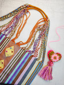 Handwoven Cotton Tote Bag with Artisanal Tassel