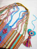 Handwoven Cotton Tote Bag with Artisanal Tassel