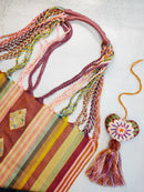 Handwoven Cotton Tote Bag with Artisanal Tassel
