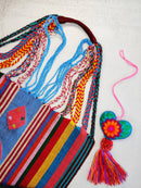 Handwoven Cotton Tote Bag with Artisanal Tassel