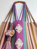 Handwoven Cotton Tote Bag with Artisanal Tassel