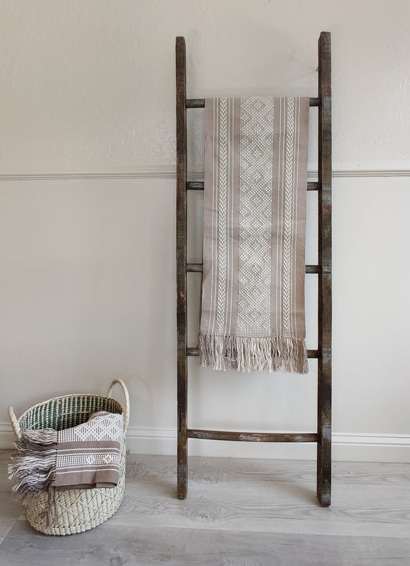 Handwoven Table Runner: Diamond Pattern