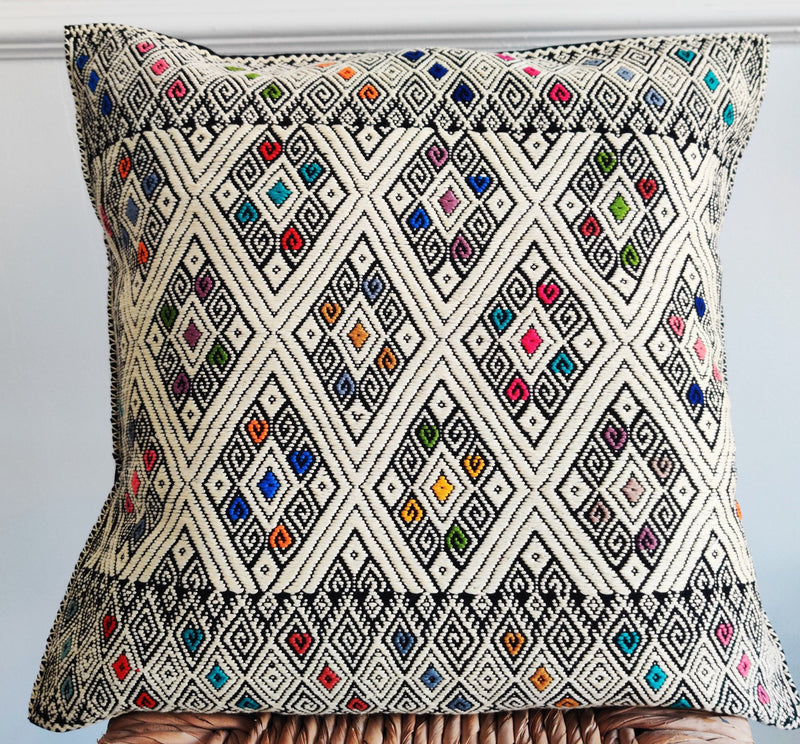 Embroidered Pillow Cover: Traditional