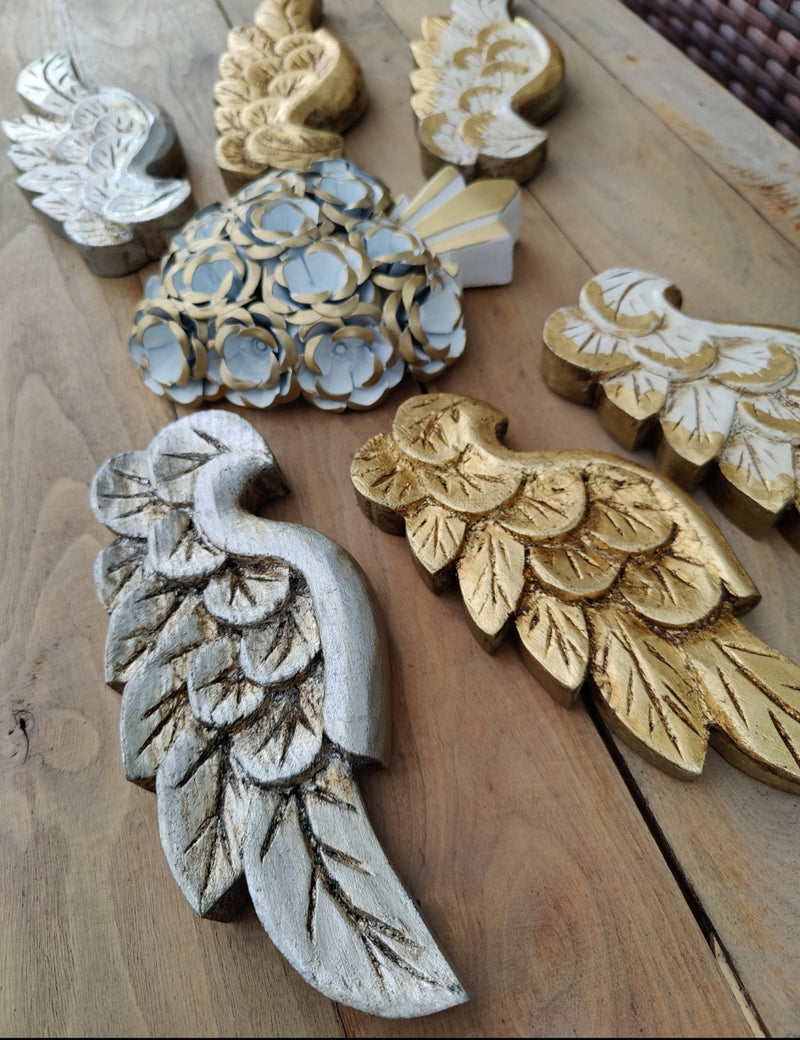 Wooden Decorative Wings Gold Leaf