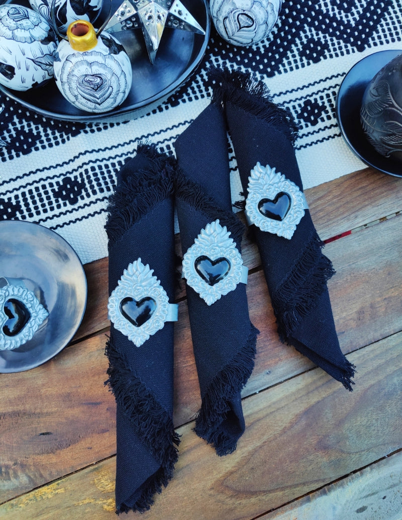 Napkin Set: Midnight Black