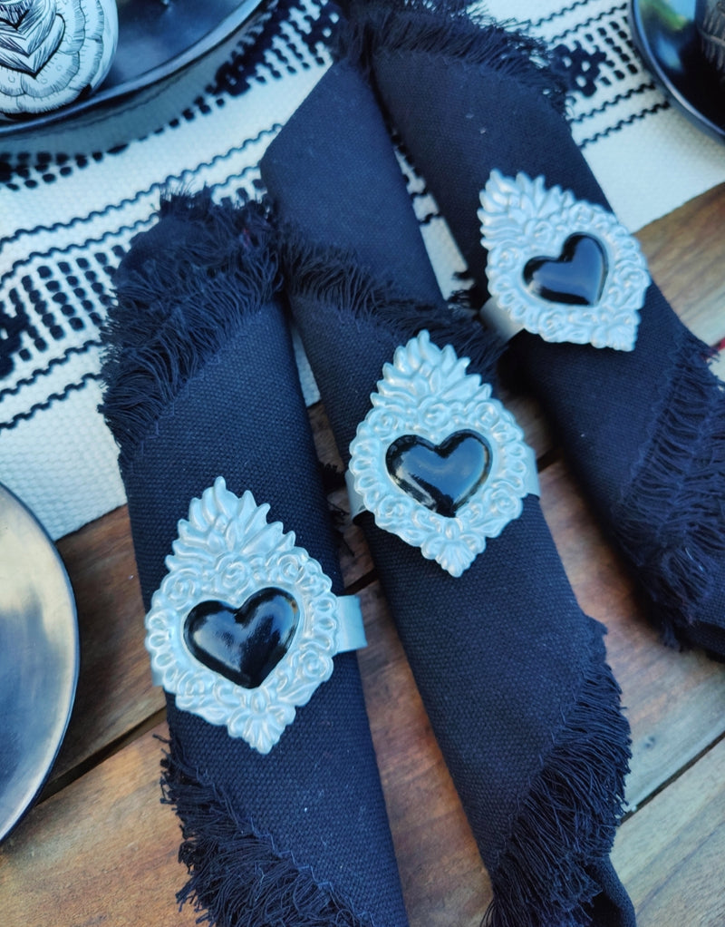 Napkin Set: Midnight Black