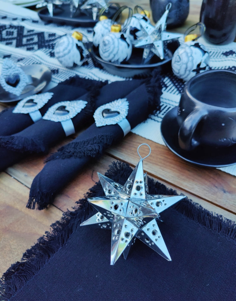 Napkin Set: Midnight Black