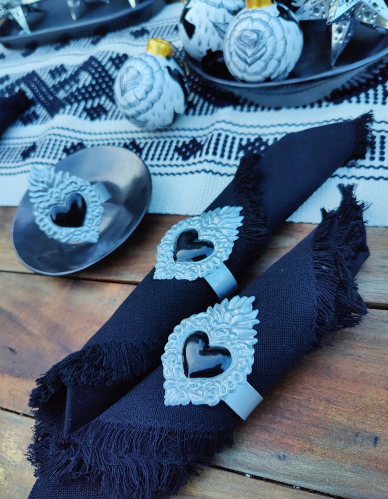 Napkin Set: Midnight Black