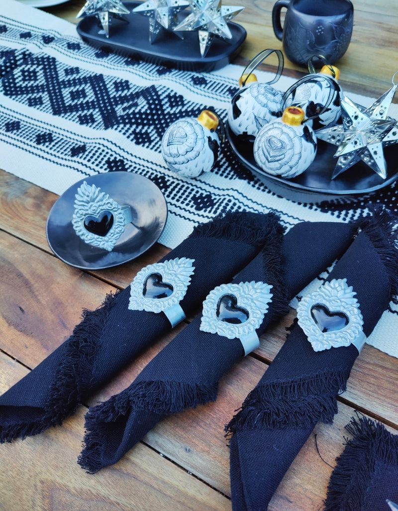 Napkin Set: Midnight Black