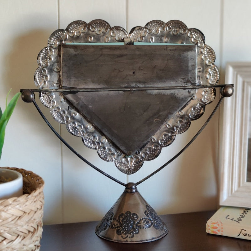 Diva Heart Mirror Coppered