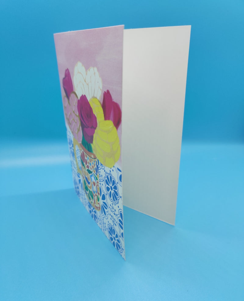 Greeting Card: Flores y Conchas