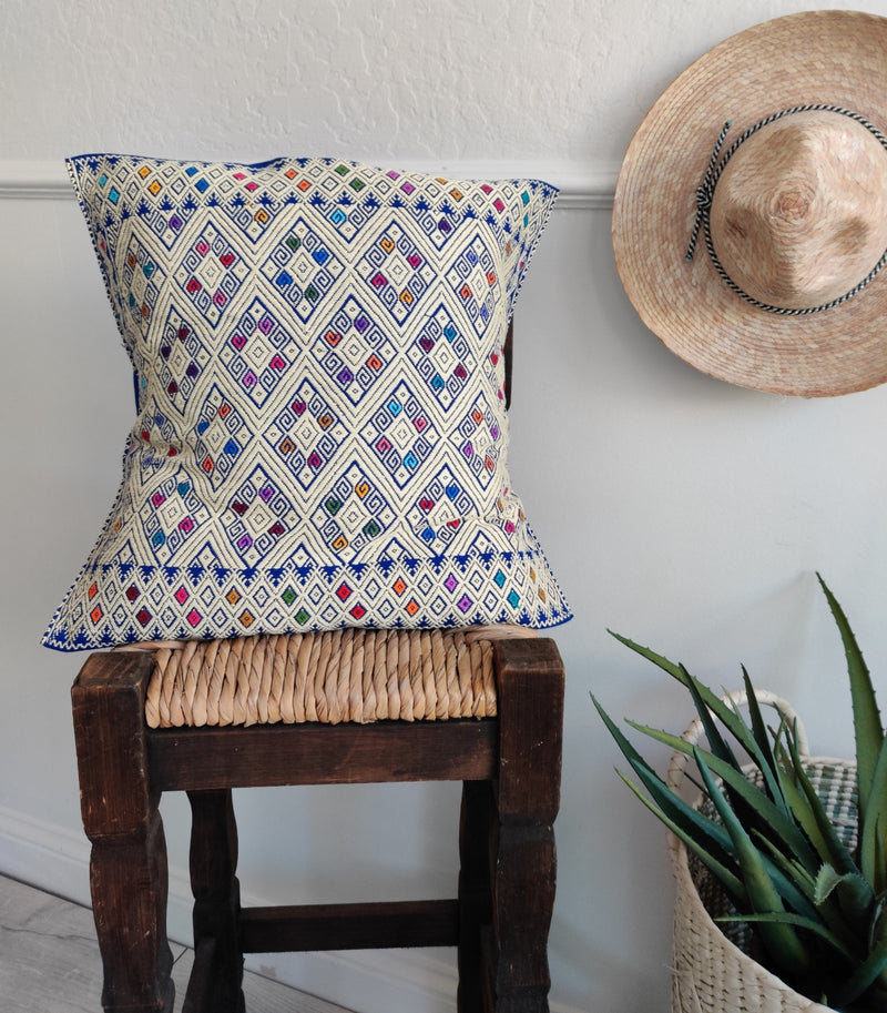 Embroidered Pillow Cover: Traditional