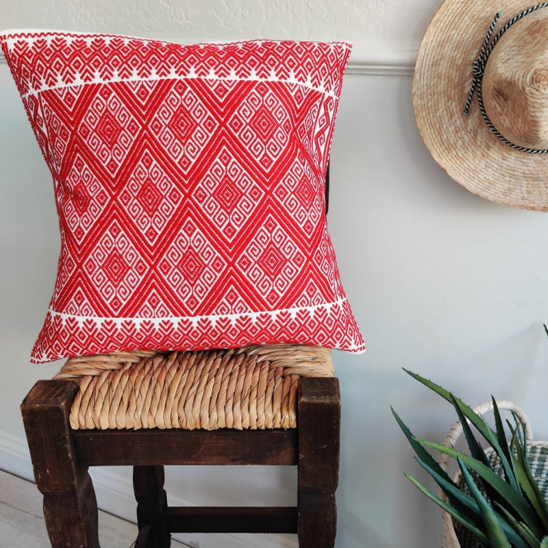Embroidered Pillow Cover
