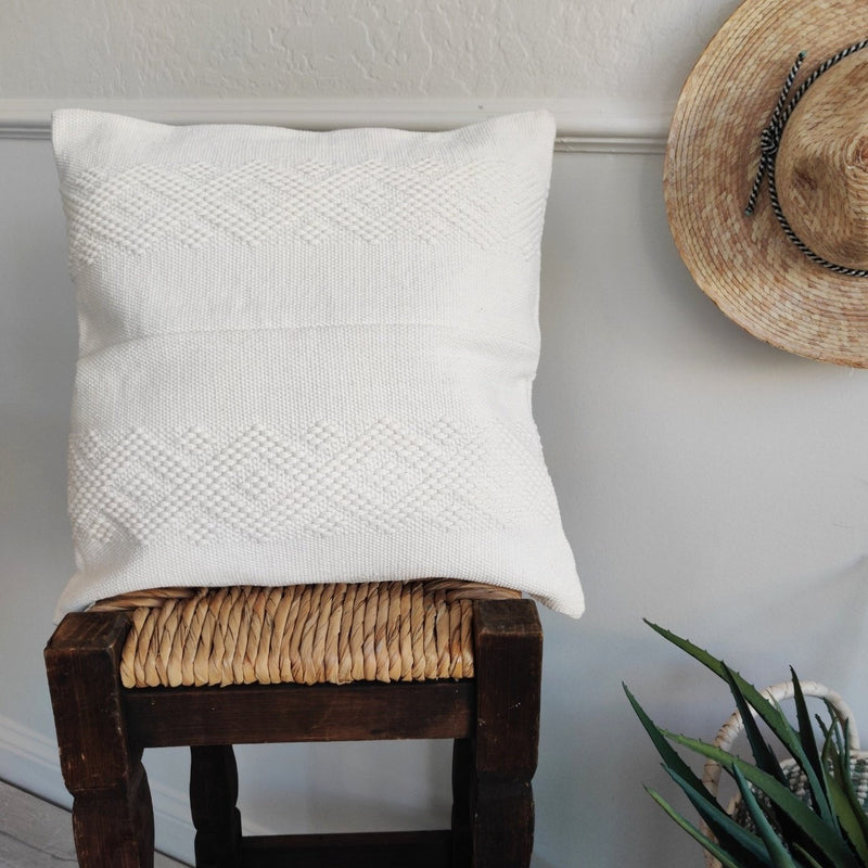 Handwoven Oaxaca Textured Pillow Cover