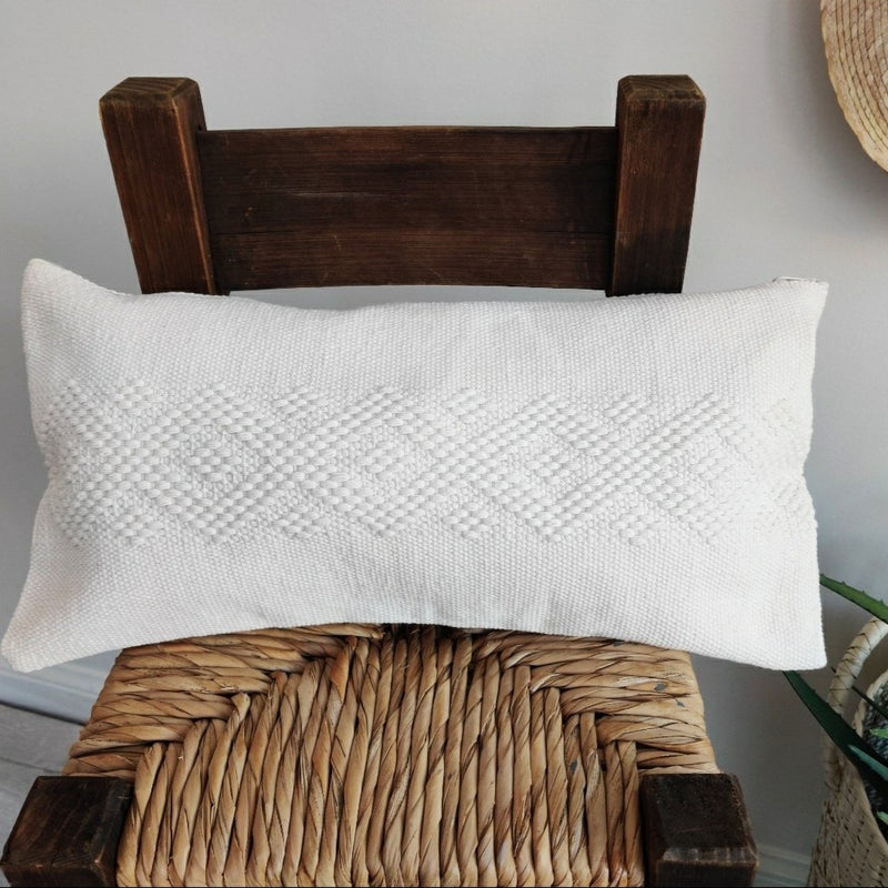 Handwoven Textured Oaxaca  Pillow Cover: Rectangular