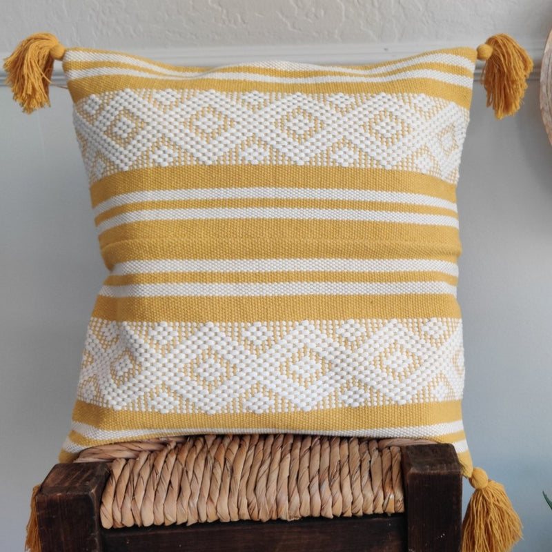 Handwoven Oaxaca Textured Pillow Cover