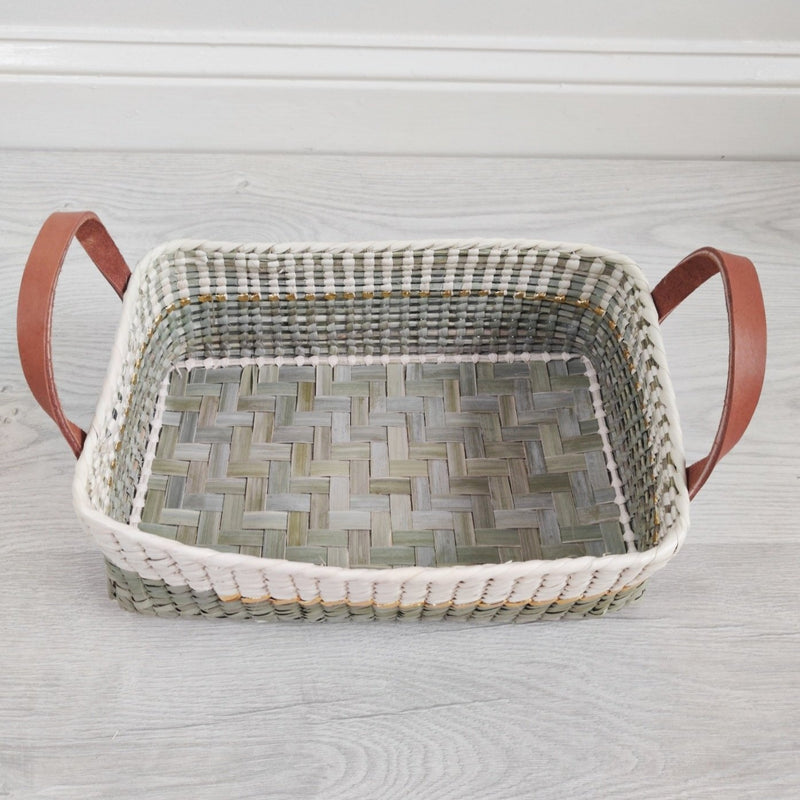 Artisanal Palm Rectangular Basket