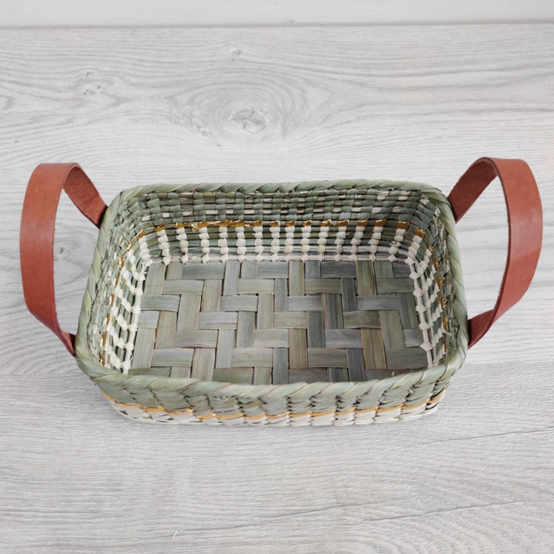Artisanal Palm Rectangular Basket