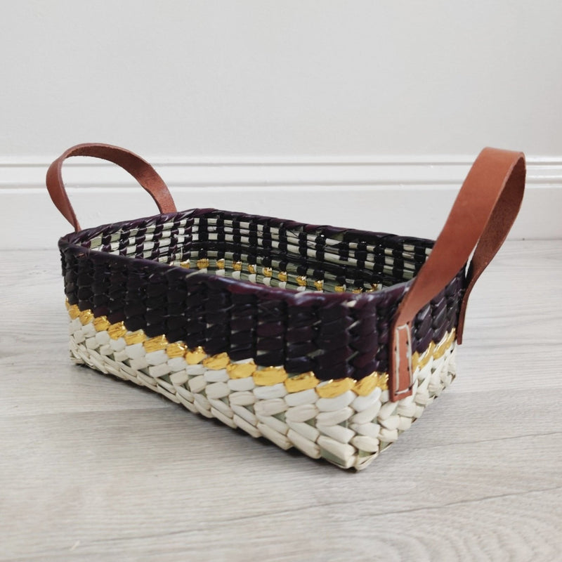 Artisanal Palm Rectangular Basket