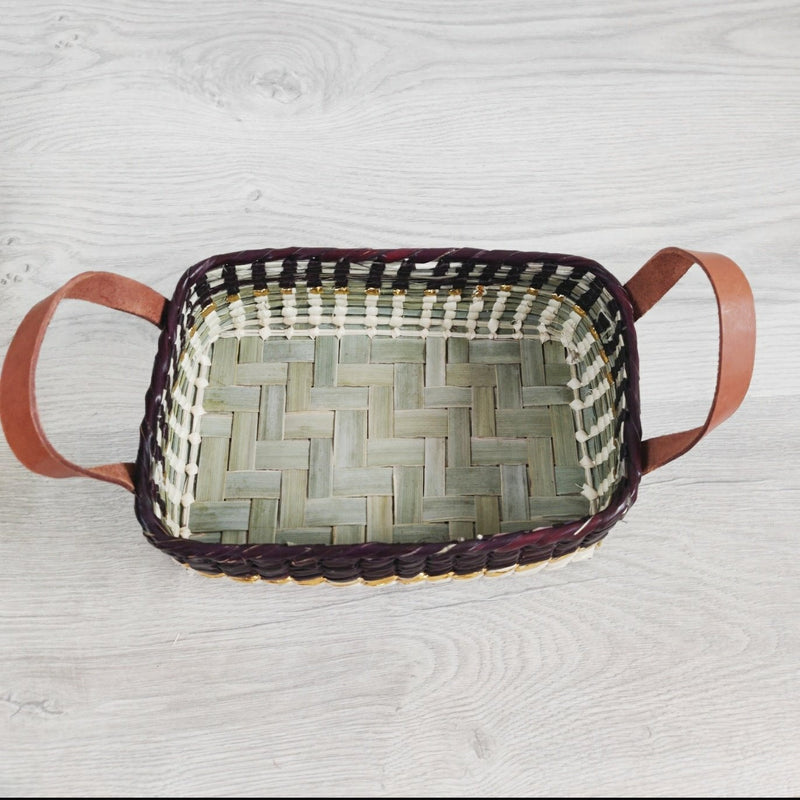 Artisanal Palm Rectangular Basket